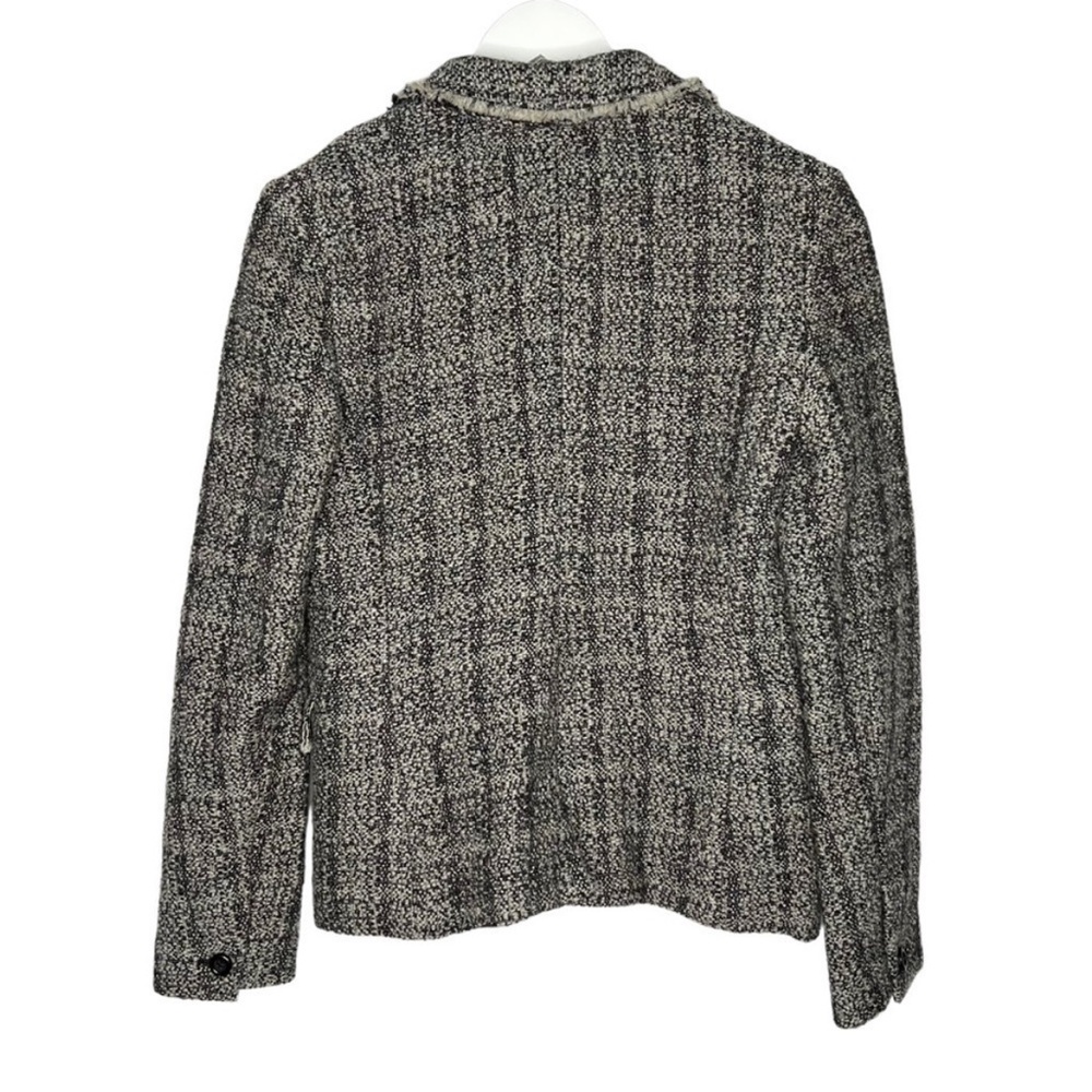 Isabel Marant Etoile Wool Blend Frayed Boucle Tweed Jacket Blazer Size 42 - Picture 3 of 13